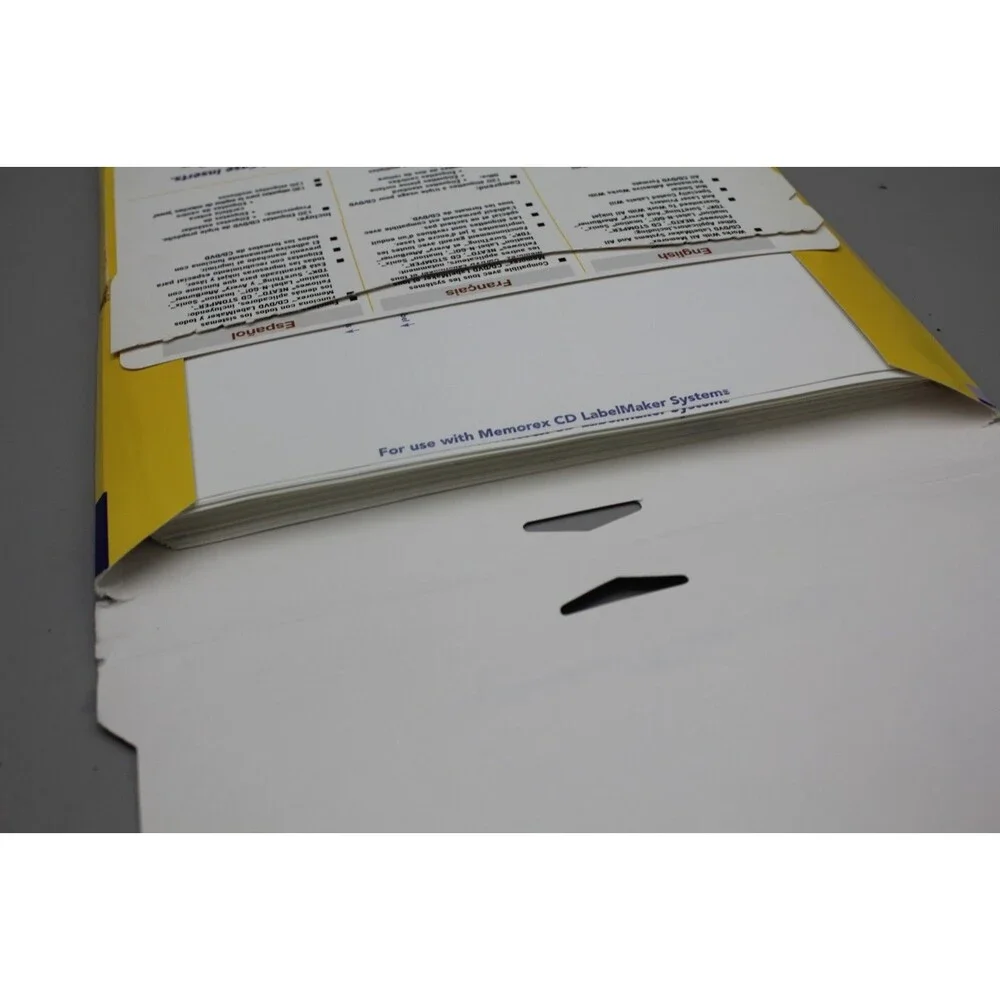 Memorex CD and DVD Labelmaker Label Refills 120 Pack White Matte  3 in 1 NOS
